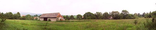 Panorama Księginic Małych z naszej działki.